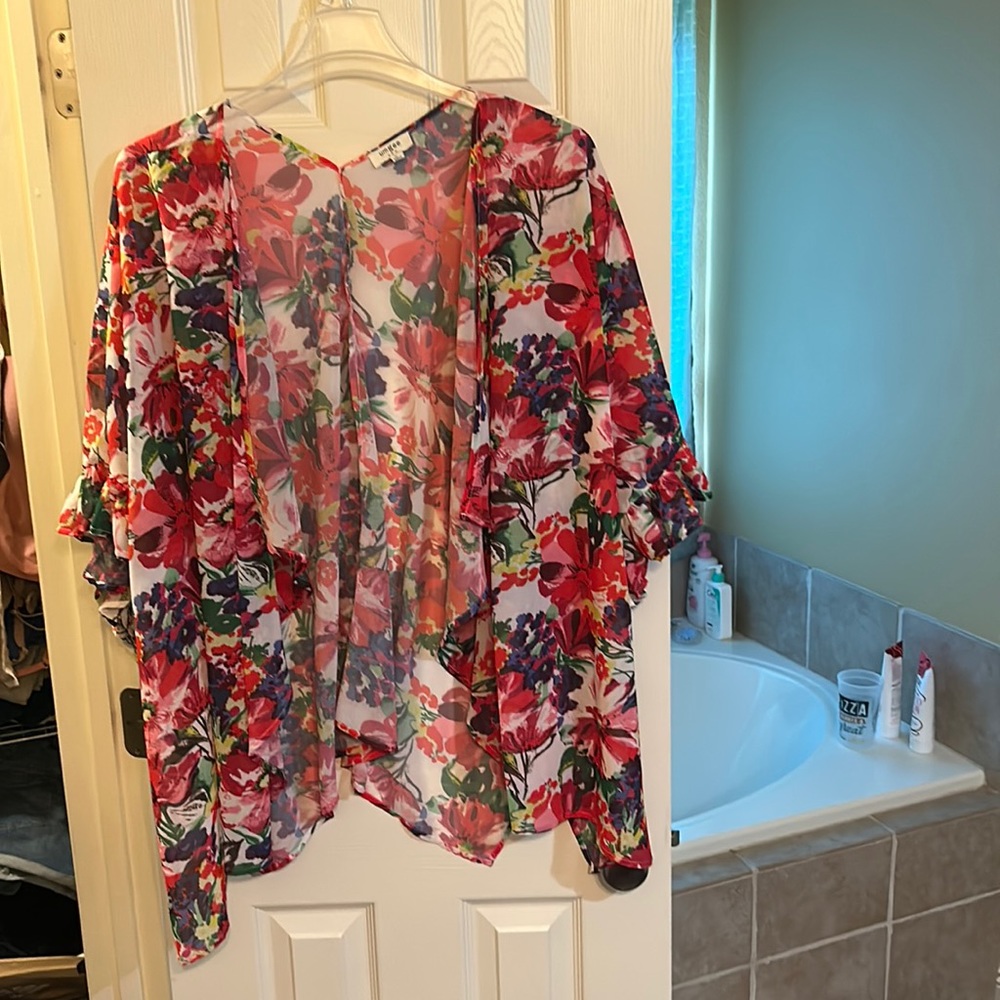 Floral oversized cardigan